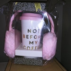 Coffee mug/ear muff set